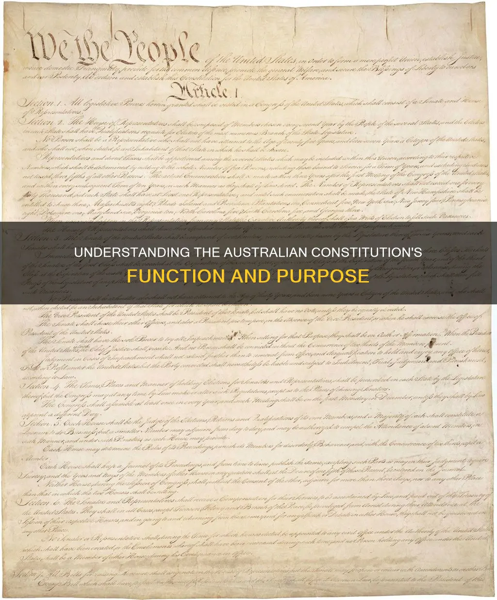 what is the function of the australian constitution