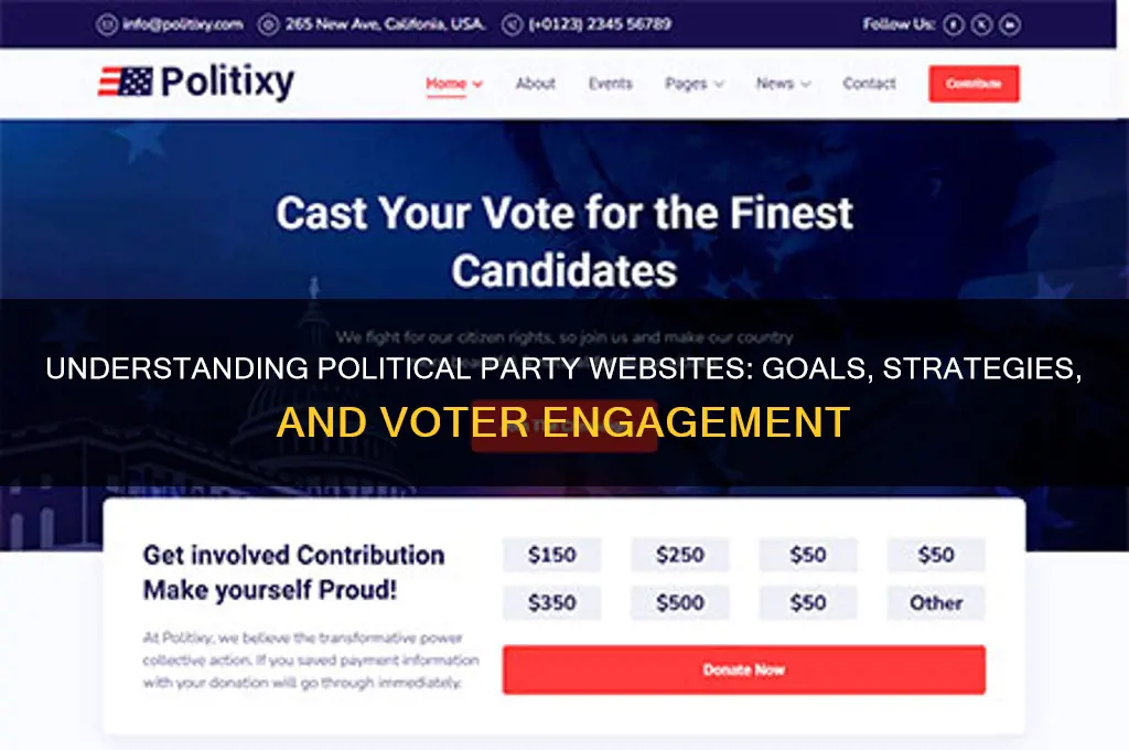 what is the goal of political party websites