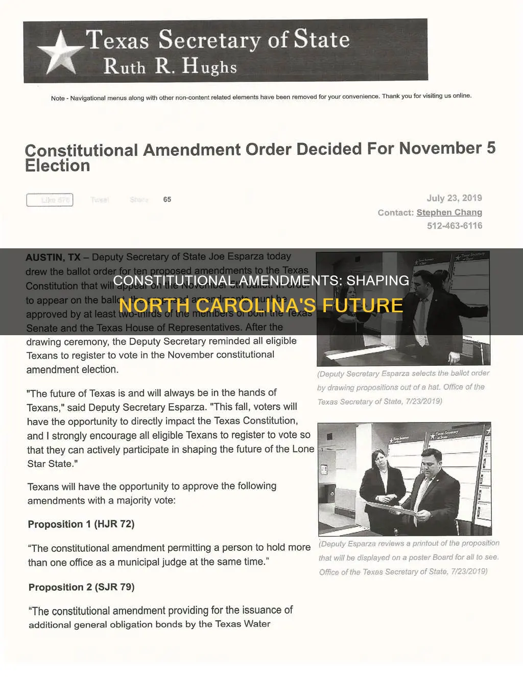 what is the impact of the constitutional admendments in nc