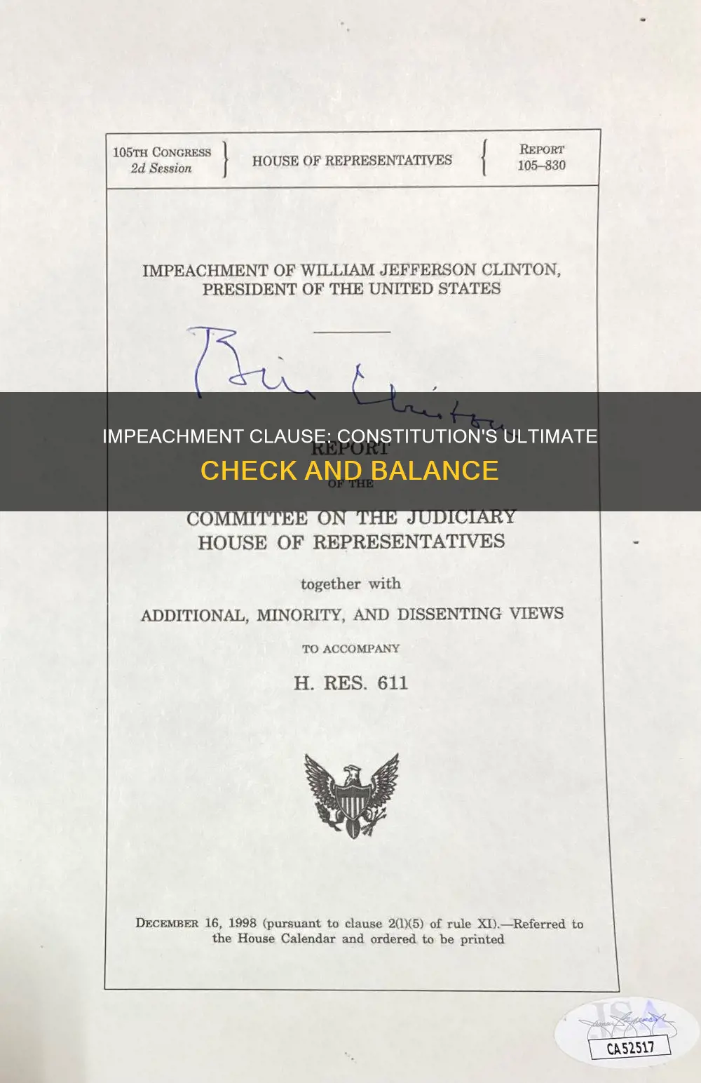 what is the impeachment clause in the constitution