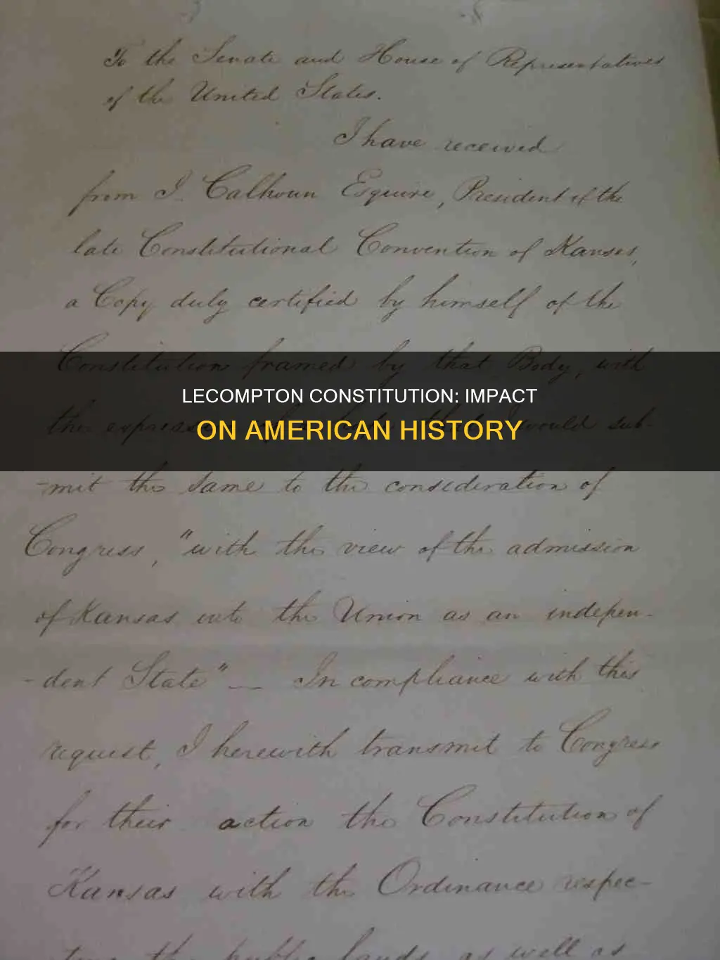 what is the implication of the lecompton constitution