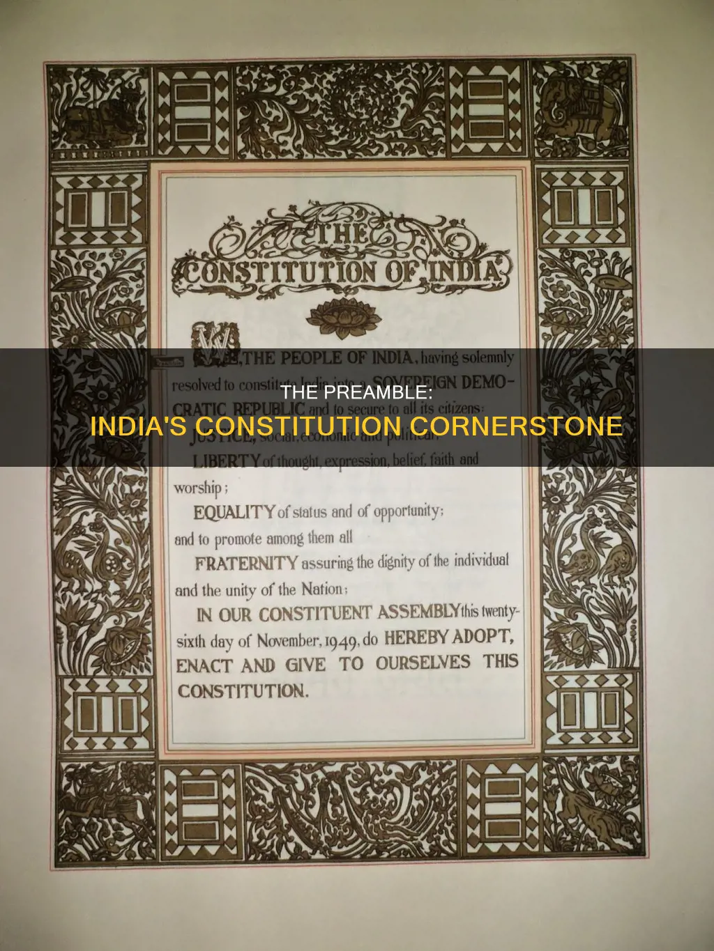 what is the importance of preamble of indian constitution