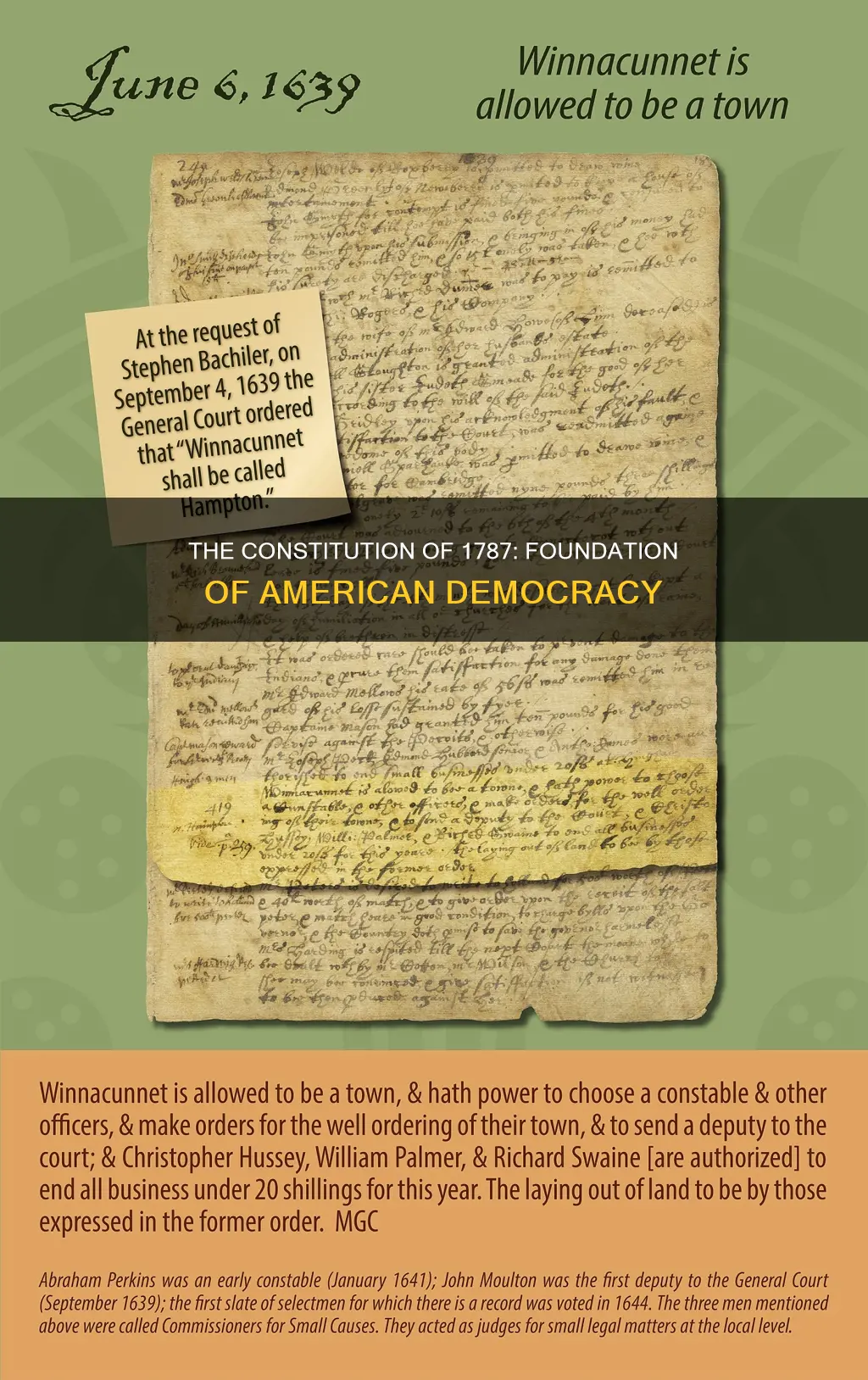what is the importance of the constitution of 1787