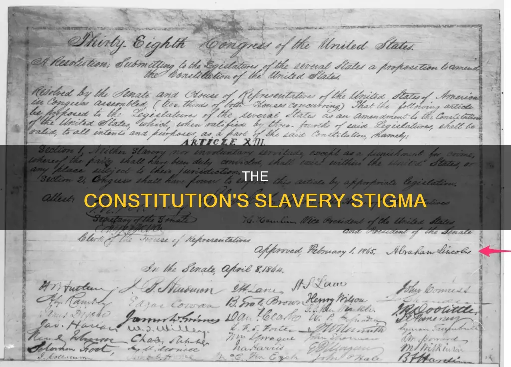 what is the issue of slavery in the constitution
