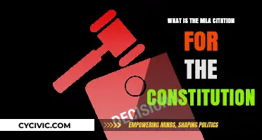 MLA Citation for the US Constitution