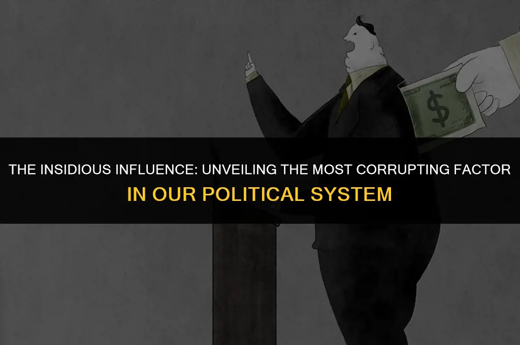 what is the most corrupting factor in our political system