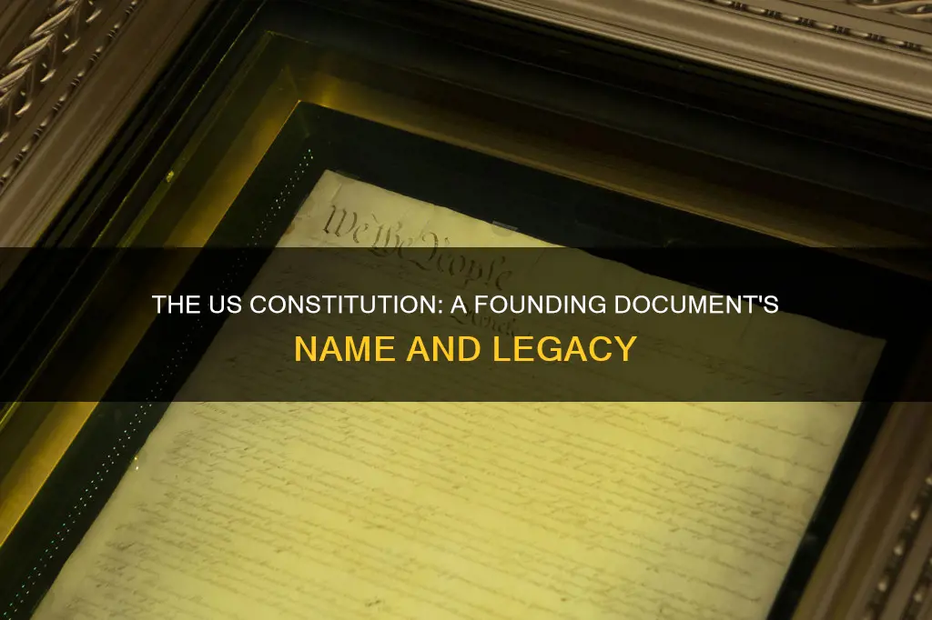 what is the name of the us constitution