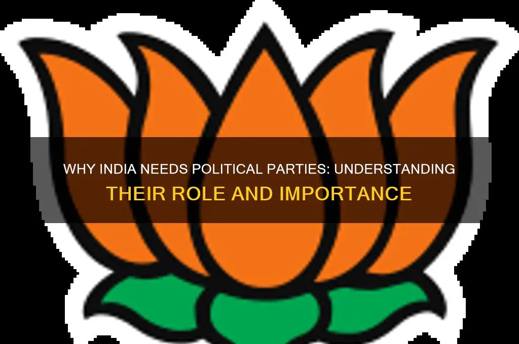what is the need of political parties in india