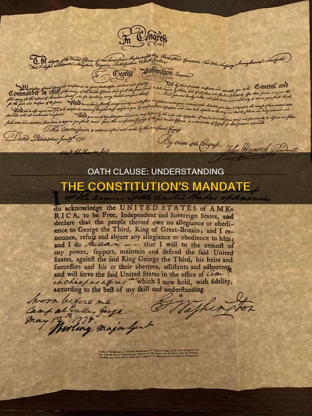 what is the oath clause of the constitution