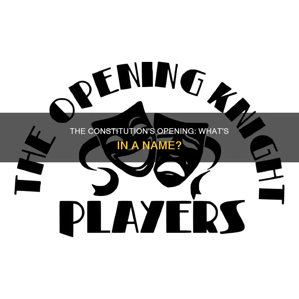 what is the opening of the constitution called brainly