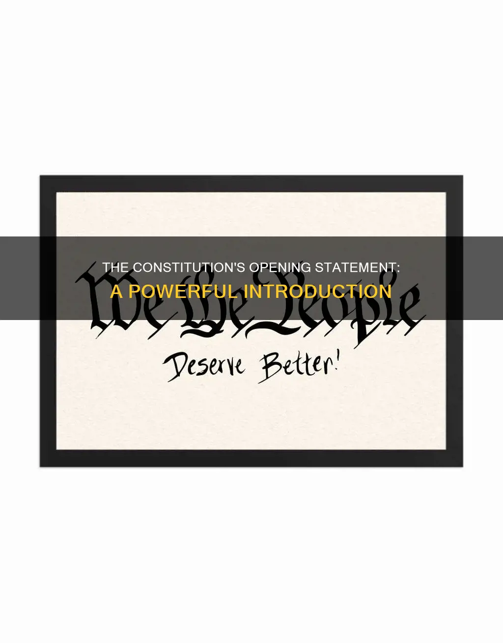 what is the opening statement of the constitution