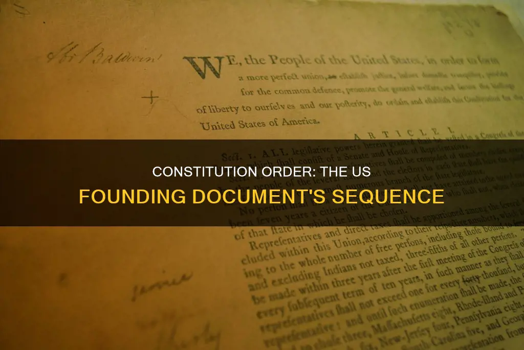 what is the order of the us constitution
