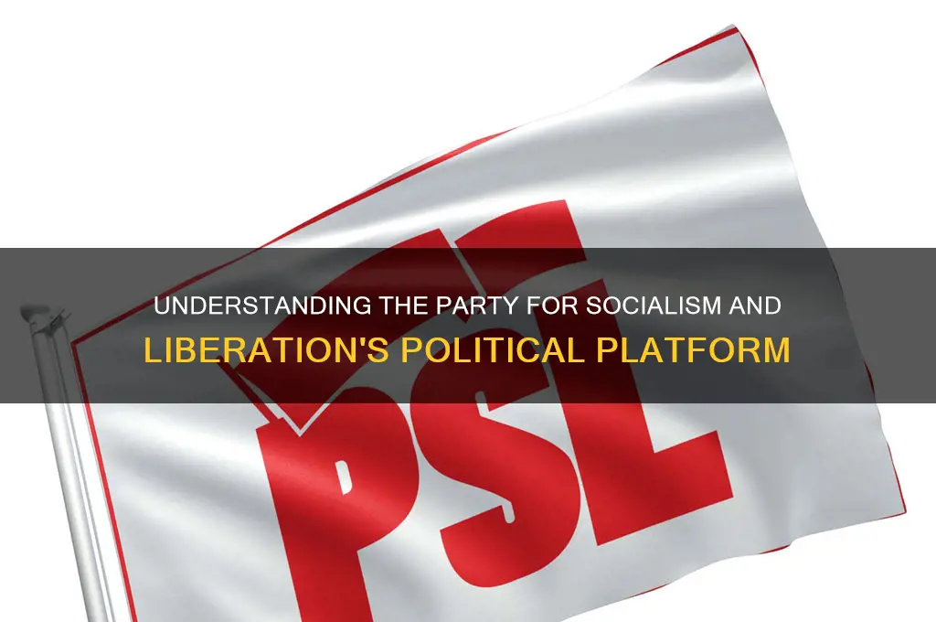 what is the party for socialism and liberation political platform