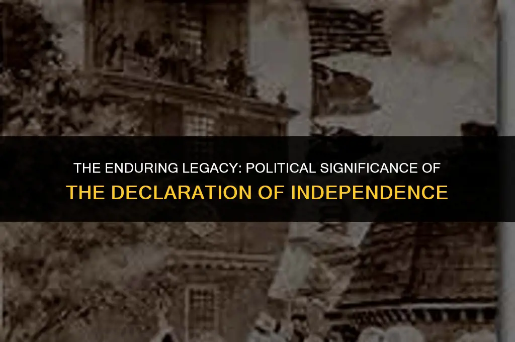 what is the political importance of the declaration of independence