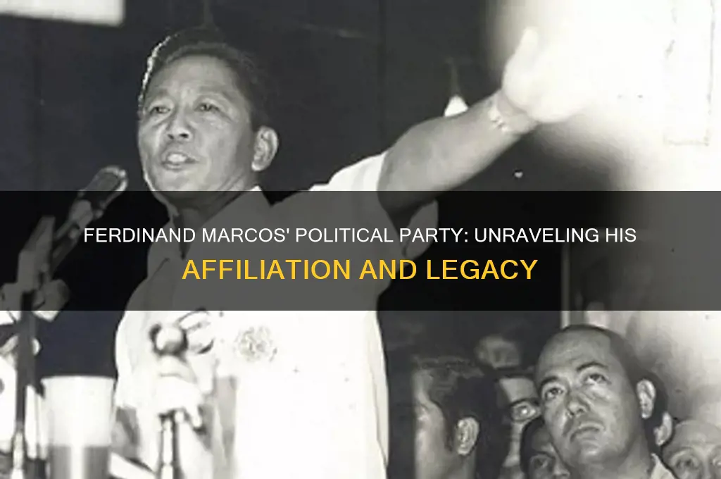 what is the political party of ferdinand marcos