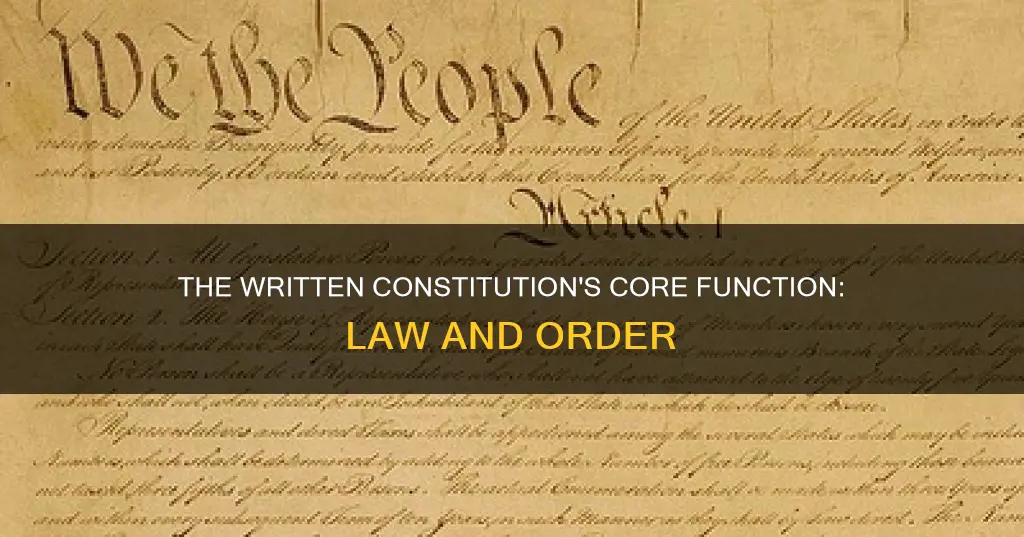 what is the principal function of a written constitution