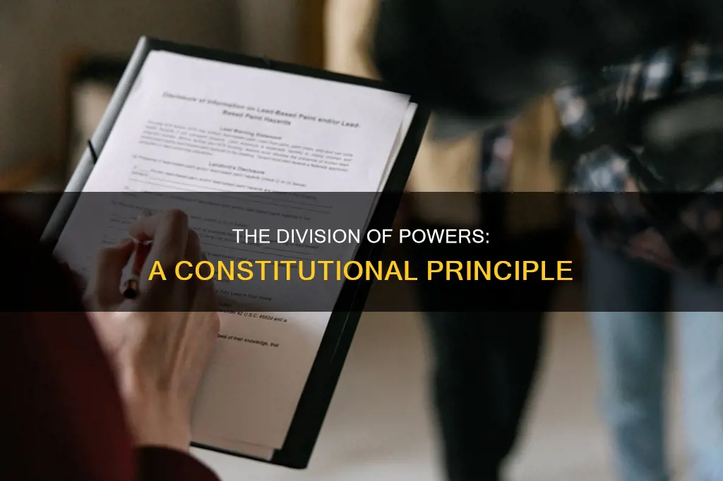 what is the principle behind the constitutional division of powers