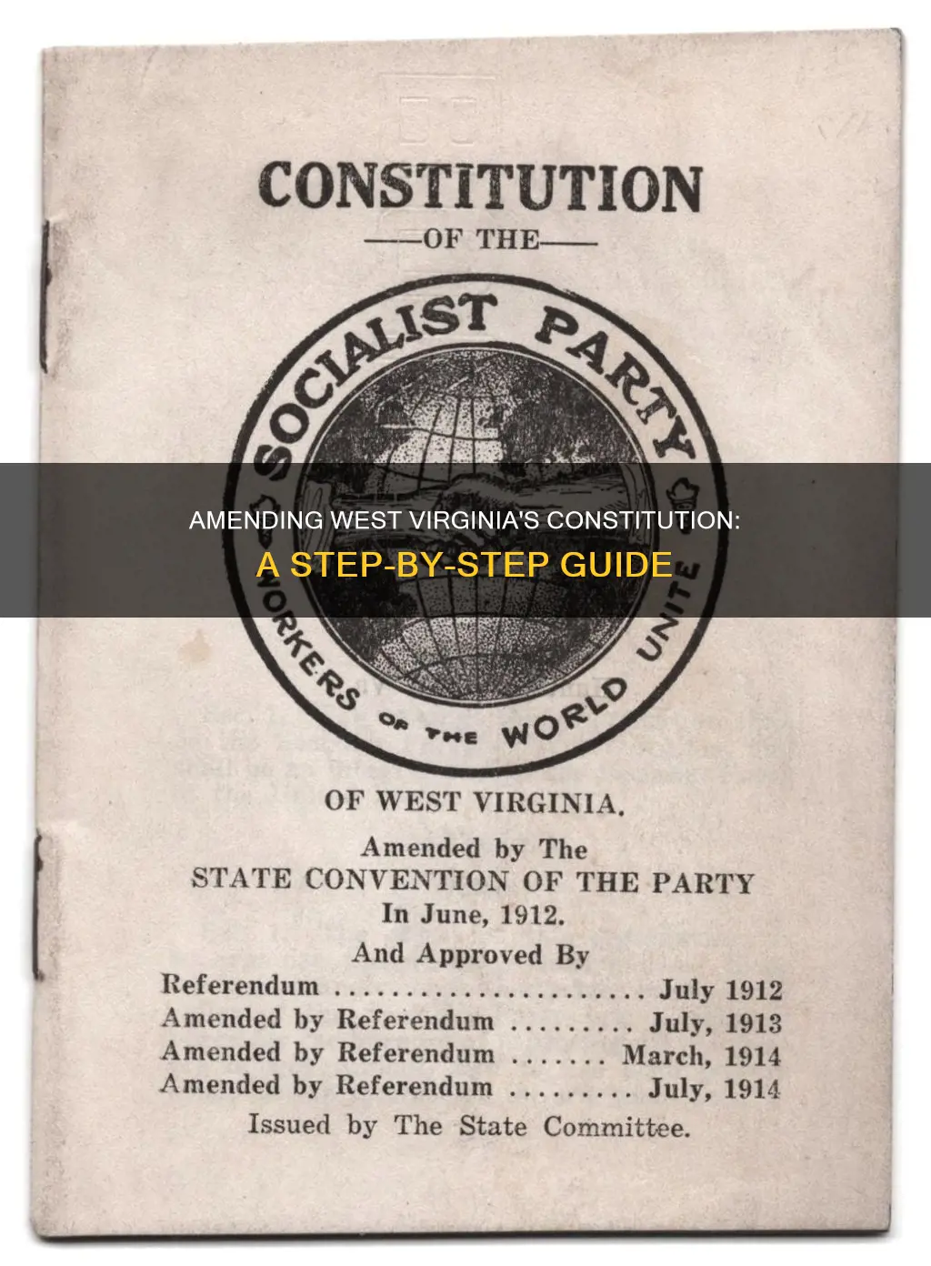 what is the process for amending the west virginia constitution