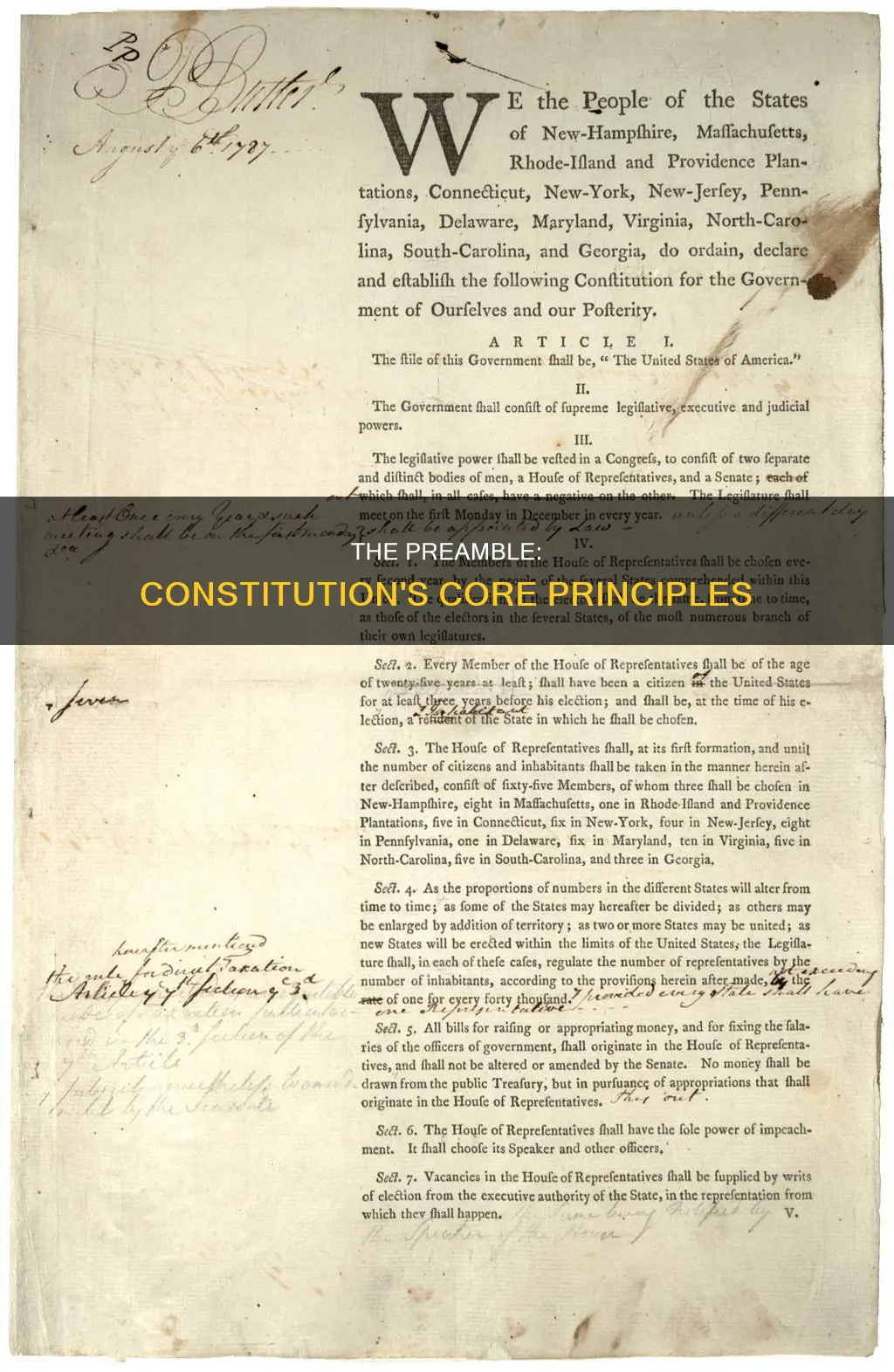 what is the purpose of the premable to the constitution