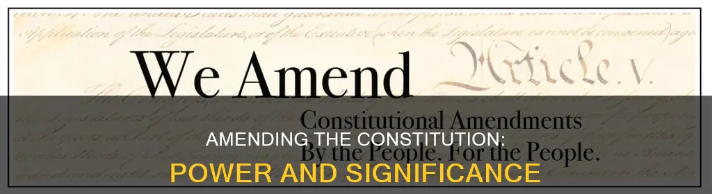 what is the significance of amending the constitution brainly