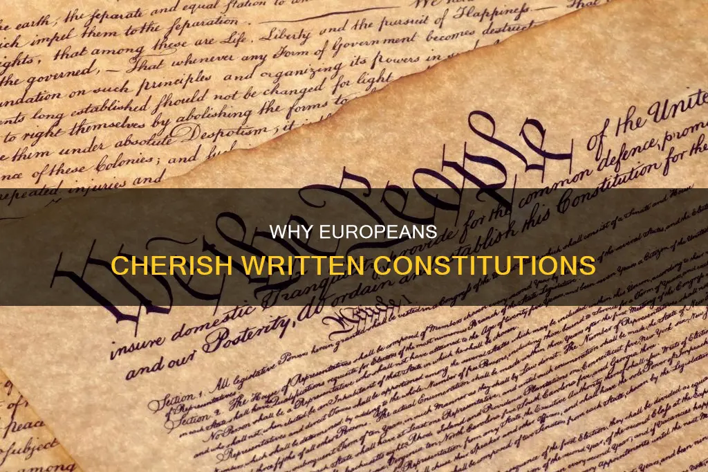 what is the the reason written constitutions appealed to europeans