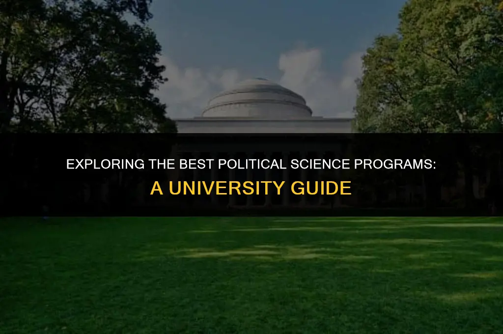 what is the top universities with political science degrees