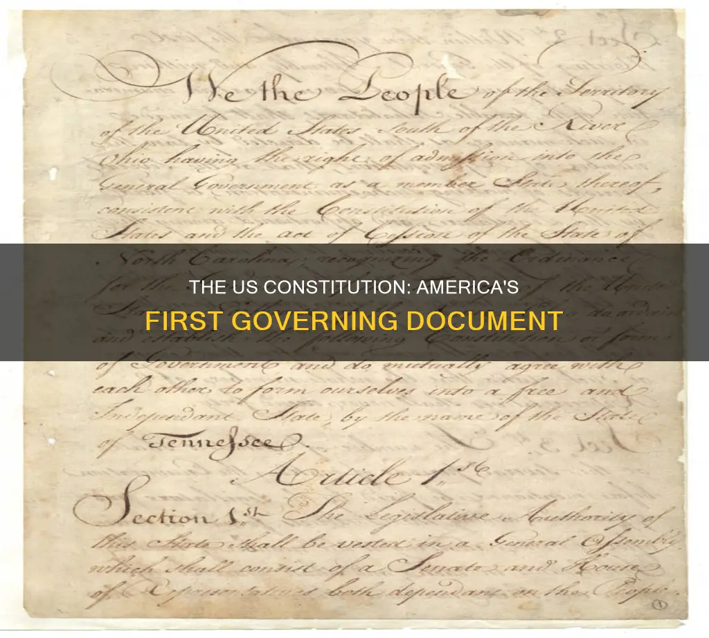what is the us countries 1st constitutions called