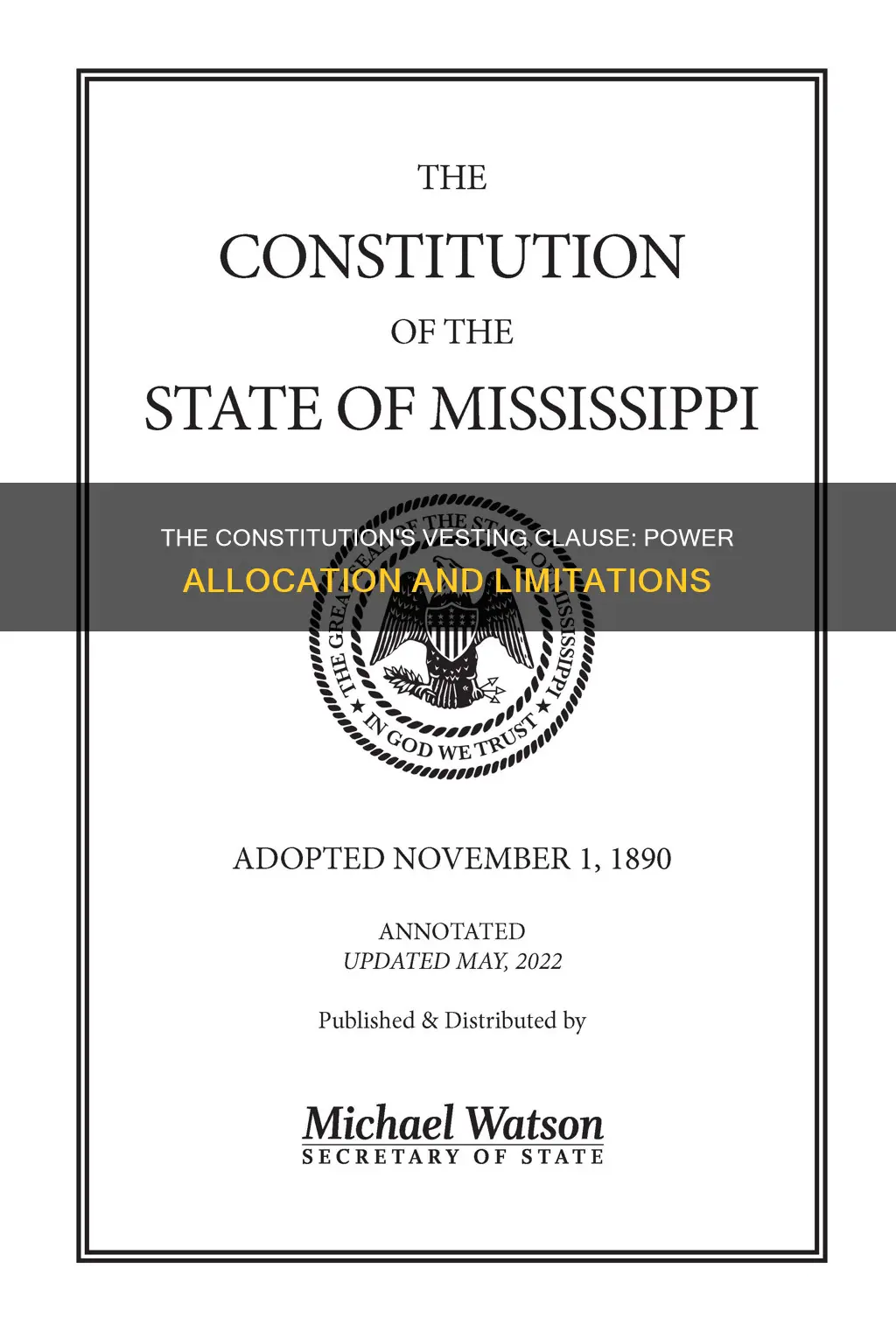 what is the vesting clause of the constitution