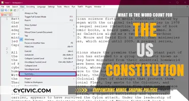 The US Constitution: Word Count and Its Significance