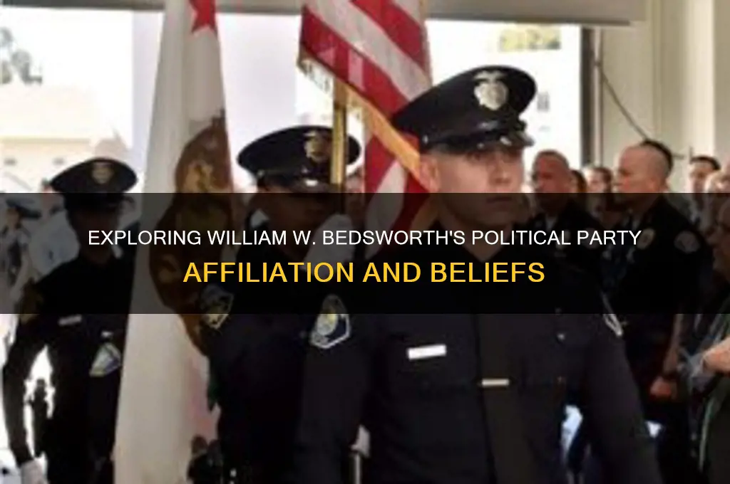 what is william w bedsworth political party