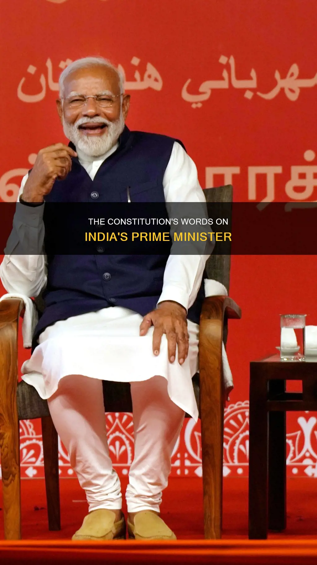 what is written about prime minister in constitution of india