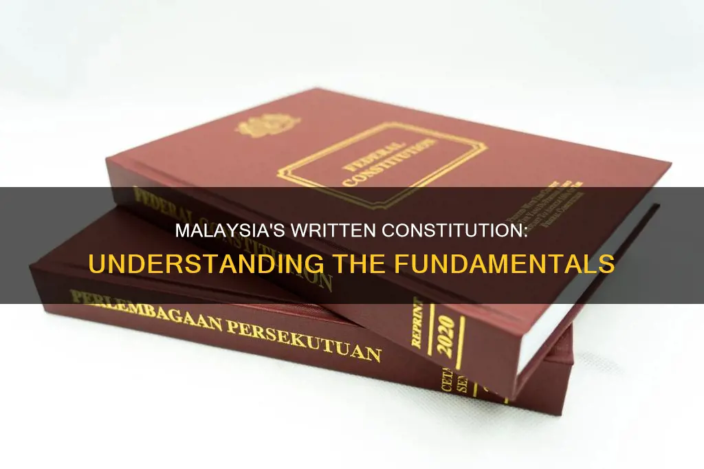 what is written constitution in malaysia
