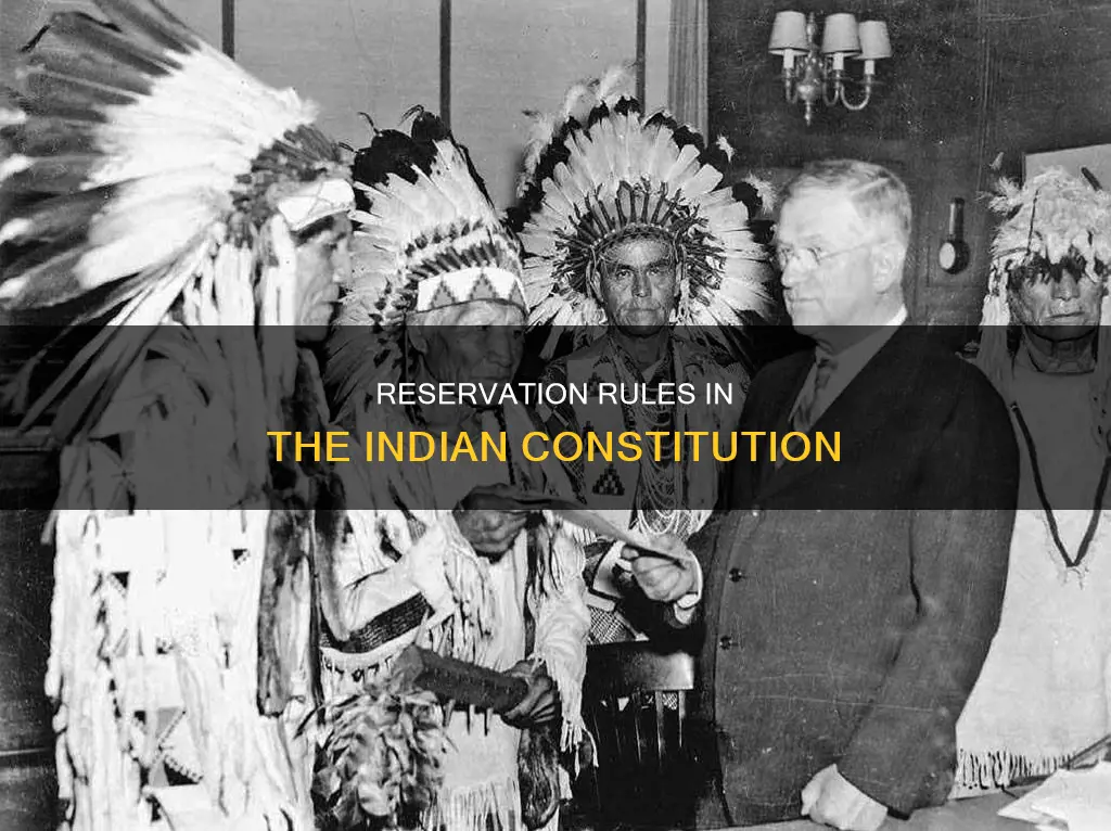 what is written in constitution of india about reservation