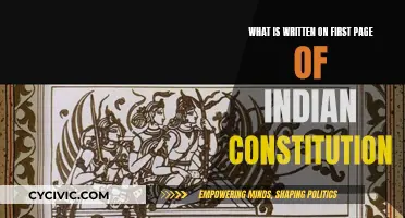 The First Page of India's Constitution: A Foundation of Principles
