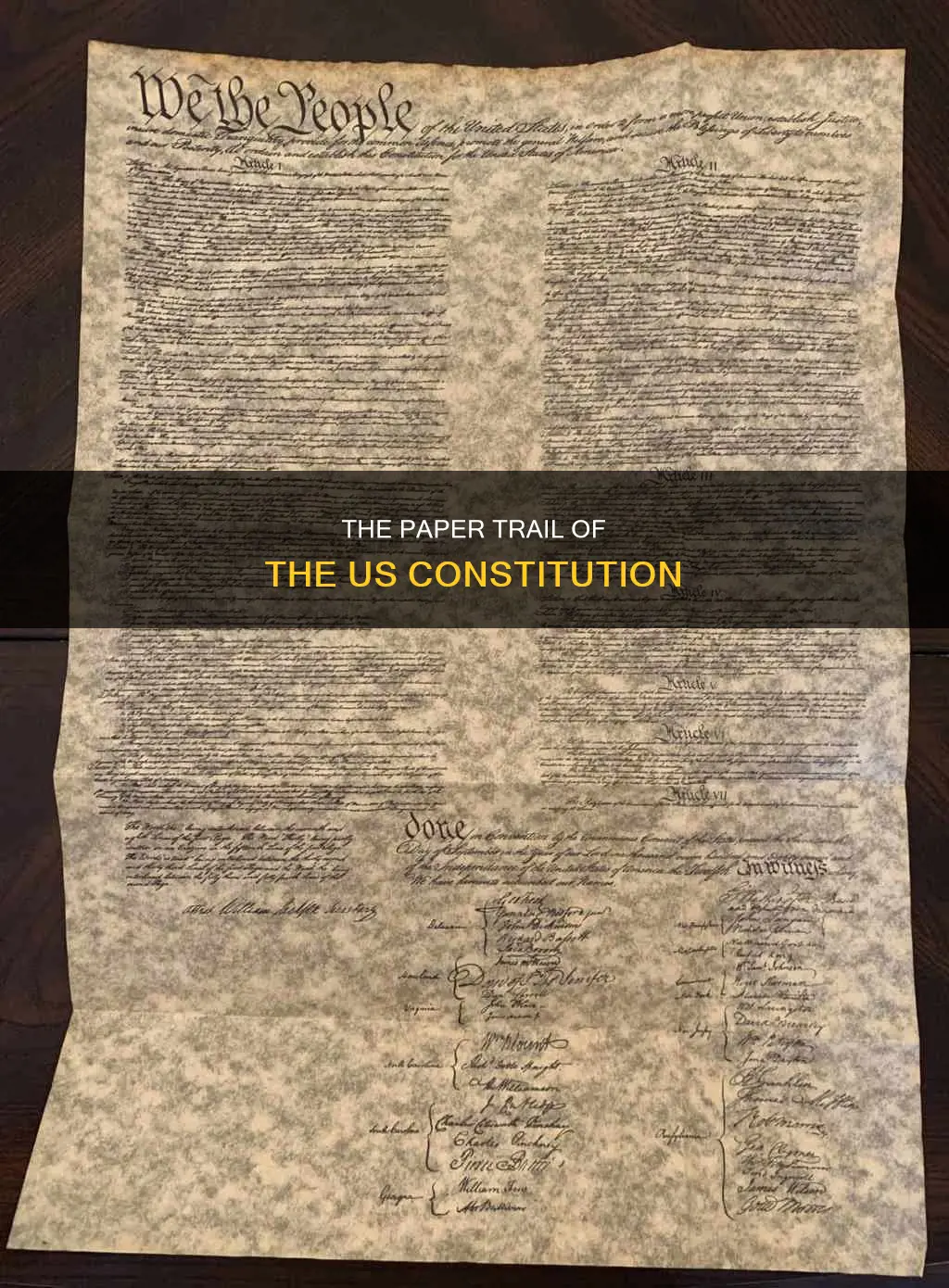what kind of paper the us constitution was inked on