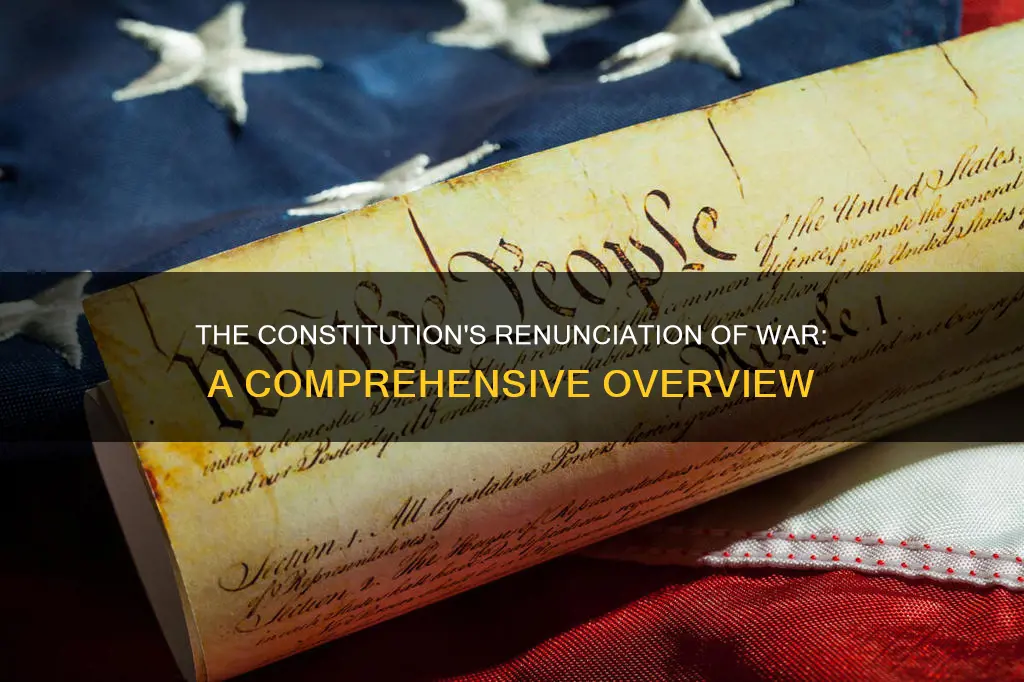 what kind of war is being renounced by the constitution