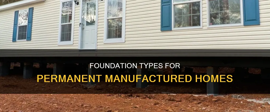 what kinds of foundation on manufactured home constitutes permanent
