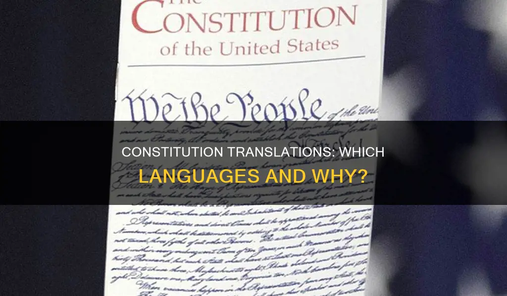 what languages are the us constitution translated in