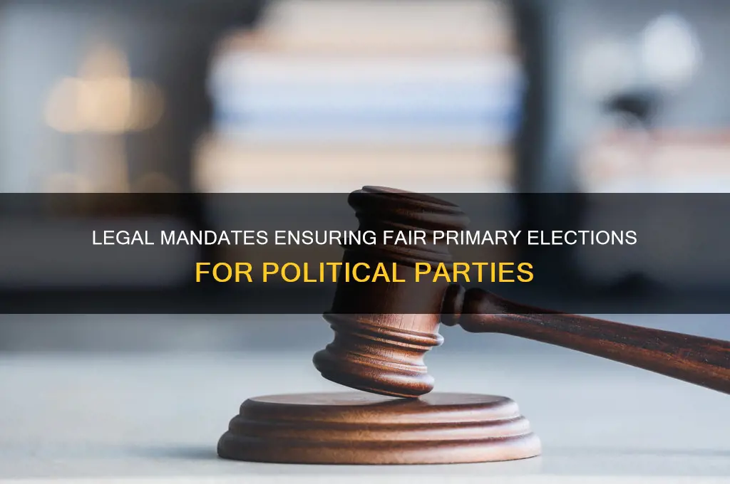 what laws require political parties to hold fair primary elections