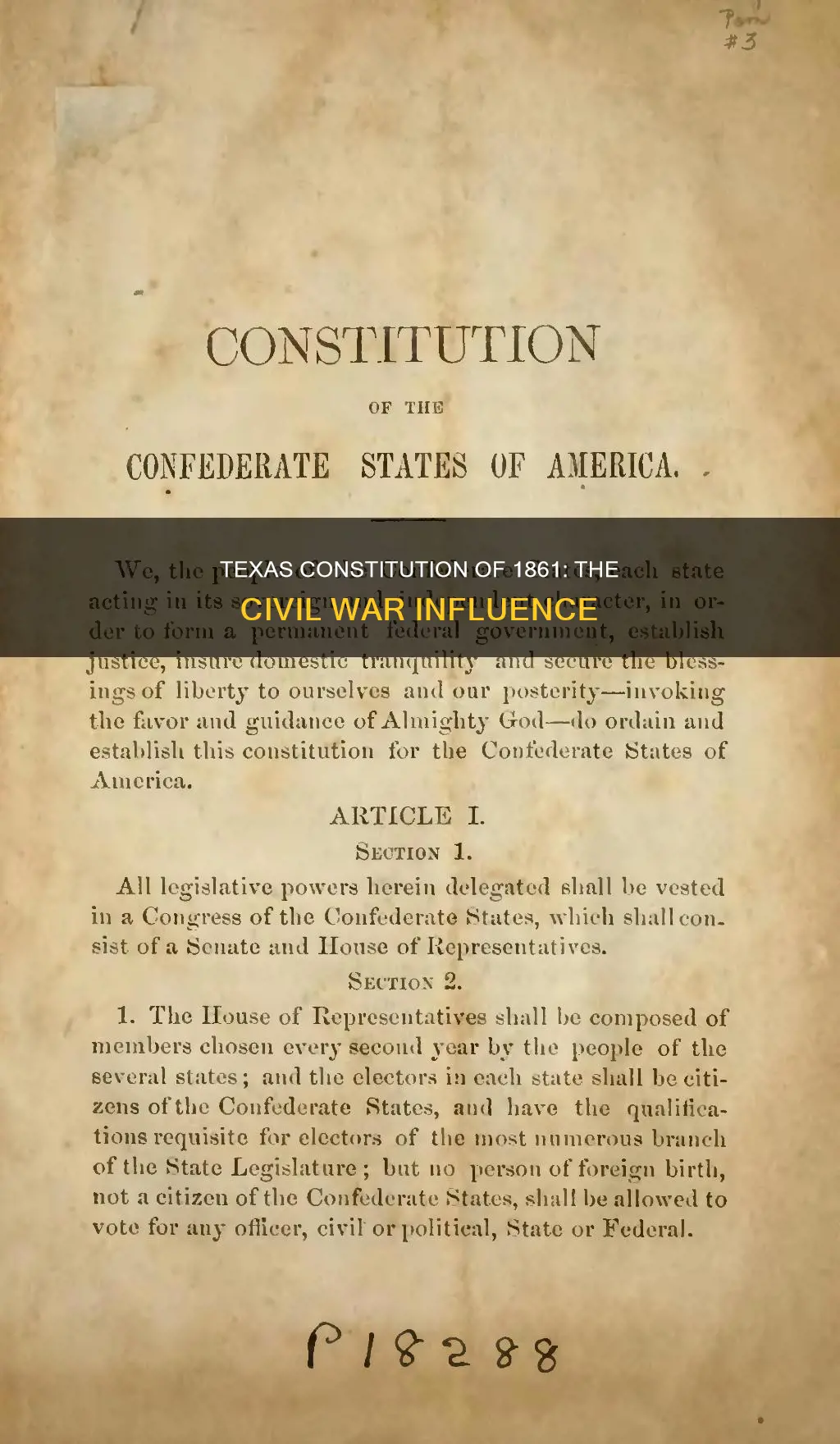 what lead to the texas constitution of 1861