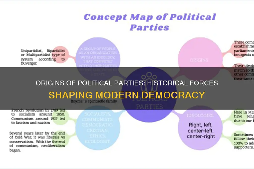 what led the formation of political parties