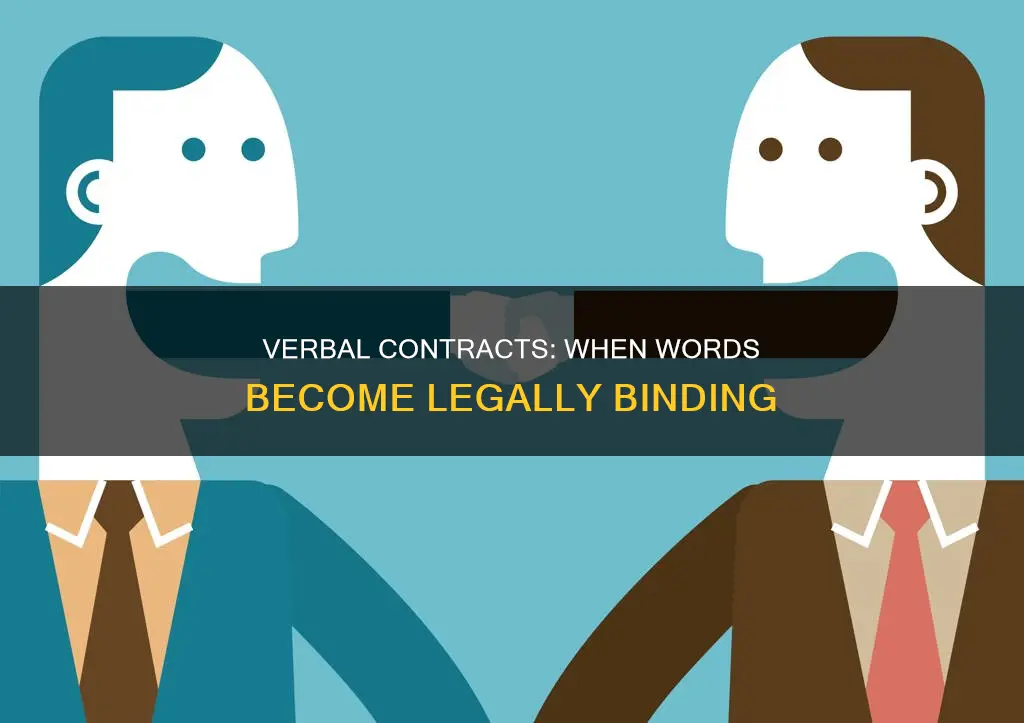 what legally constitutes a verbal agreement to purchase