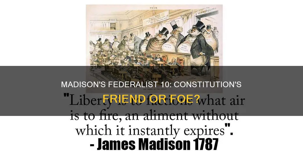 what madison asserts in federalist 10 about the constitution