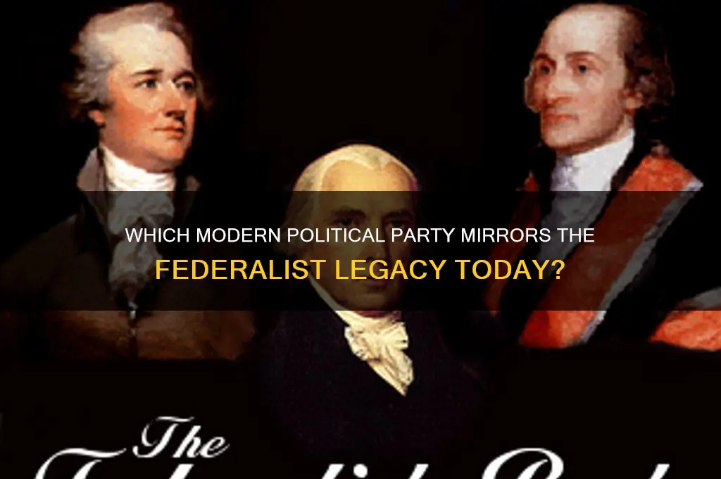 what modern political party is most similar to the federalists