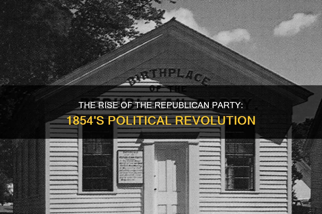what new major political party emerged in 1854