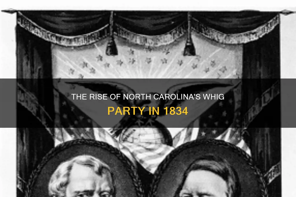 what new political party emerged in 1834 in nc