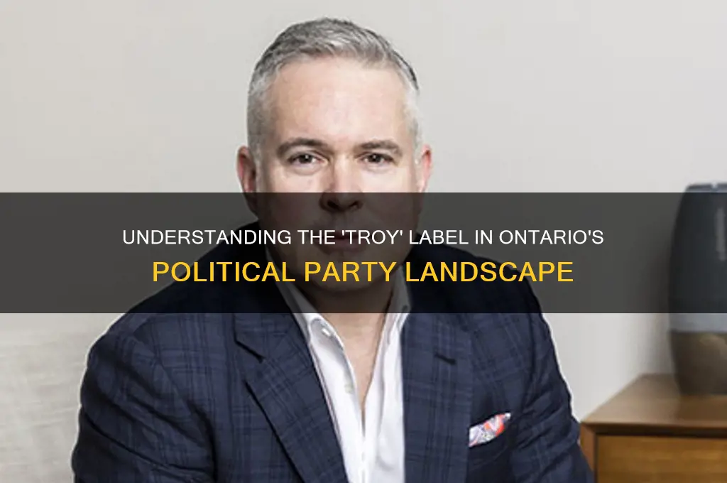 what ontario political party is labelled troy