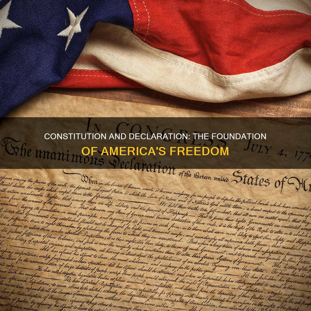 what order is constitution and declaration of independence