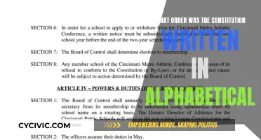The Constitution: Alphabetical Order and Its Significance
