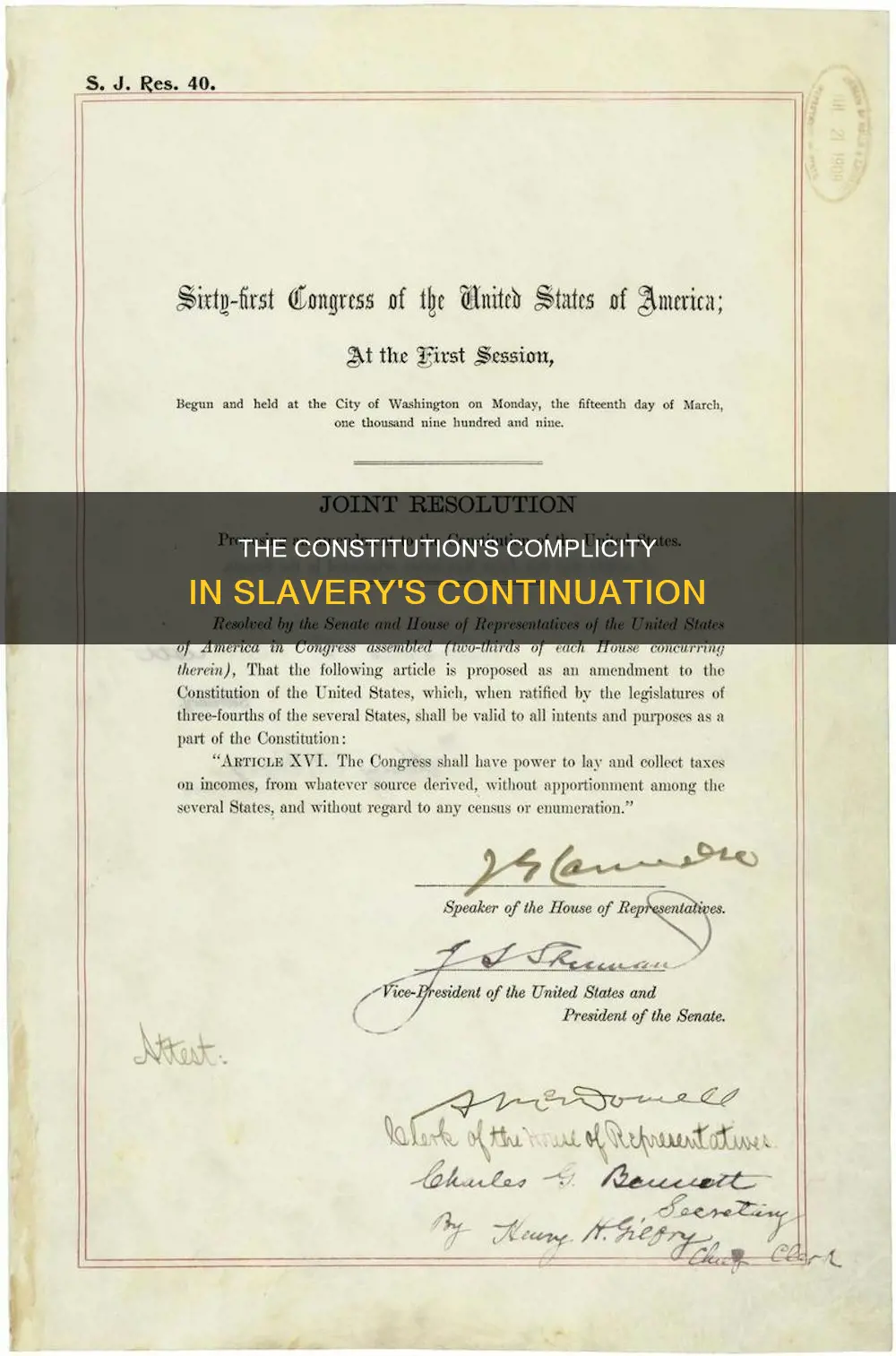 what part did the constitution played in slavery